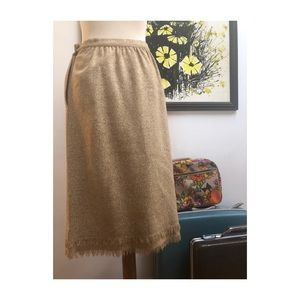 Vintage wool skirt with fringe
